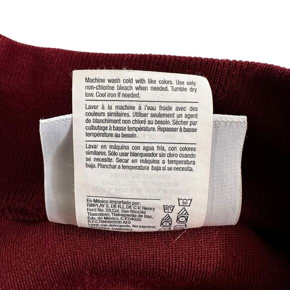 CHAMPION Men Full Zip Letterman Varsity Sherpa Bomber Jacket Burgundy Streetwear - Picture 13 of 13